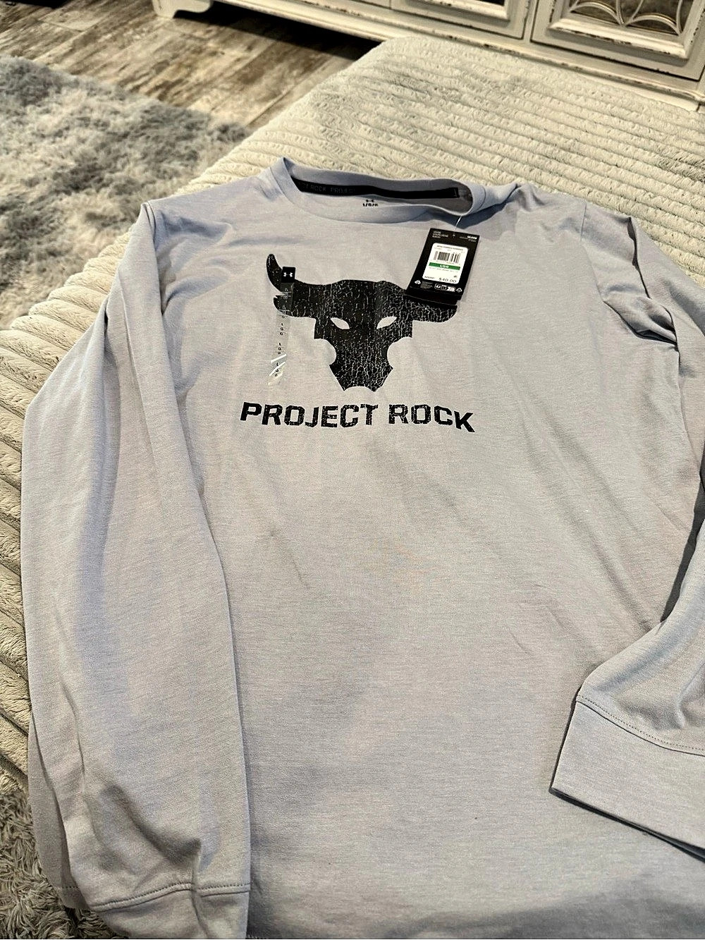 Under Armour Project Rock Brahma Bull Long Sleeve Gray Large